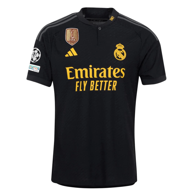 Camisa Adidas Real Madrid II Away 2023/24 + Patch Mundial + 14 UCL