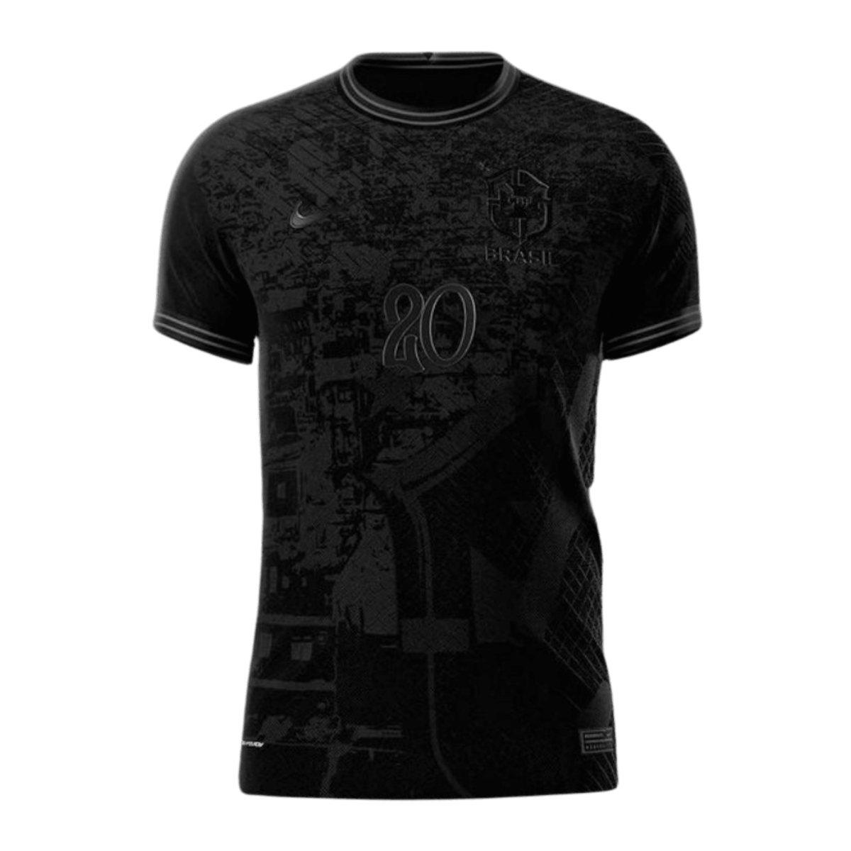 Camisa Seleção Brasil 2022 Nike - Preto - Conceito All Black