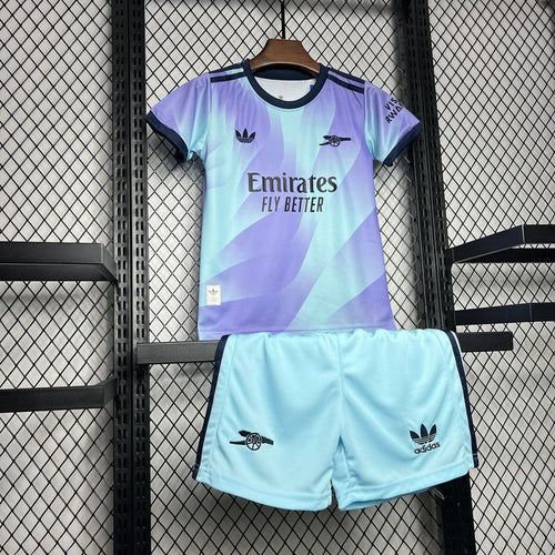 Conjunto Infantil Arsenal Third 24/25 - Roxa