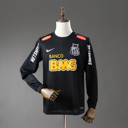 Camisa retrô de manga comprida do Santos para jogos fora de casa na temporada 2012/13