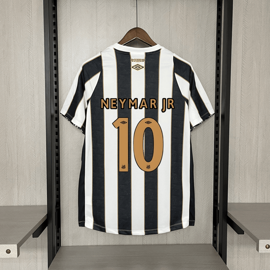 Camisa do Santos 24/25 Preta e Branca (Neymar JR 10 Incluso)