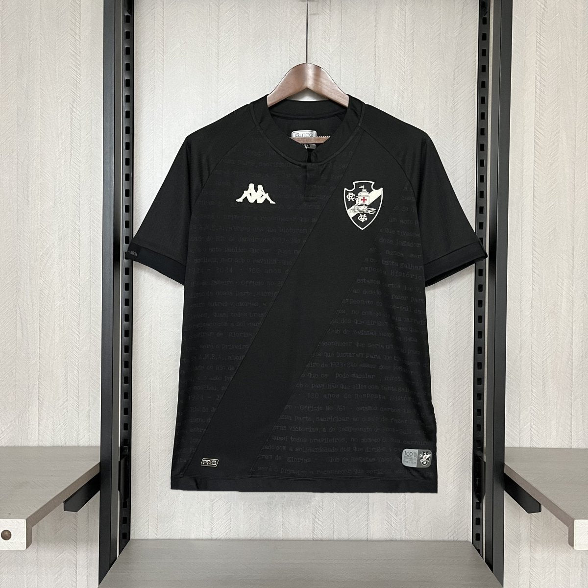 Camisa Vasco III 24/25 s/n° Kombat Kappa Masculina - Preto