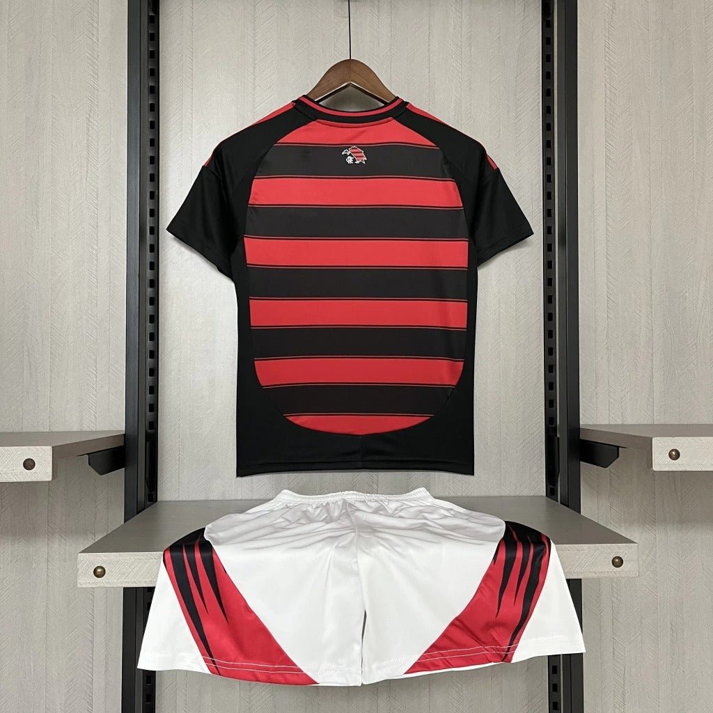 Kit Infantil Flamengo I 25/26 Torcedor Adidas - Vermelho+Preto